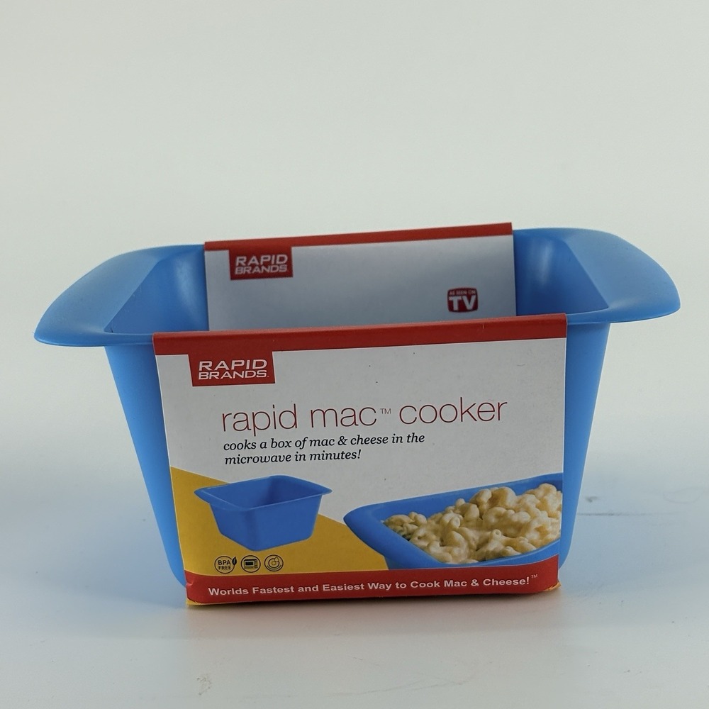 Rapid Brands - Rapid Mac Cooker - Blue - Microwave Mac&Cheese in 5 Minutes - NEW
